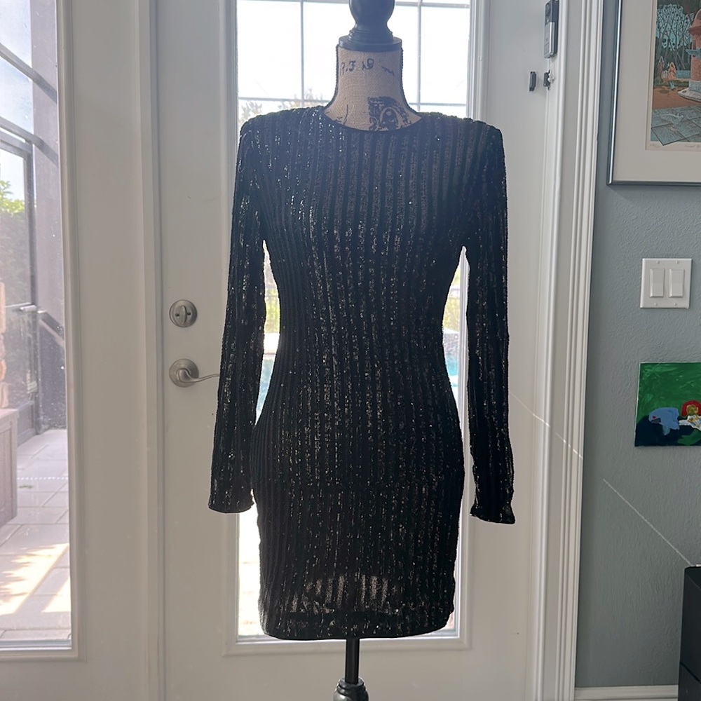 Forever 21 black sequin cocktail dress size M. Gently worn.